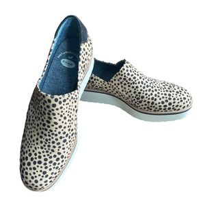 🆕 DR. SCHOLL’S Black & Tan Cheetah Look Out Pull-on Platform Women Loafer, Sz 7